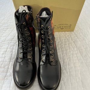 New L'ARTISTE, Marty-B, Black lace-up boots, size 40